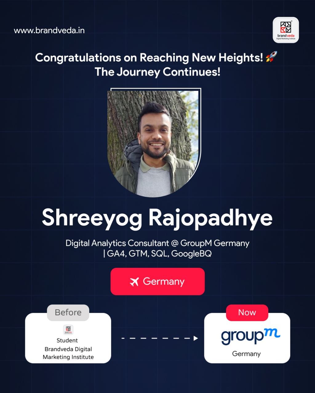 Shreeyog Rajopadhye — placed at GroupM Germany